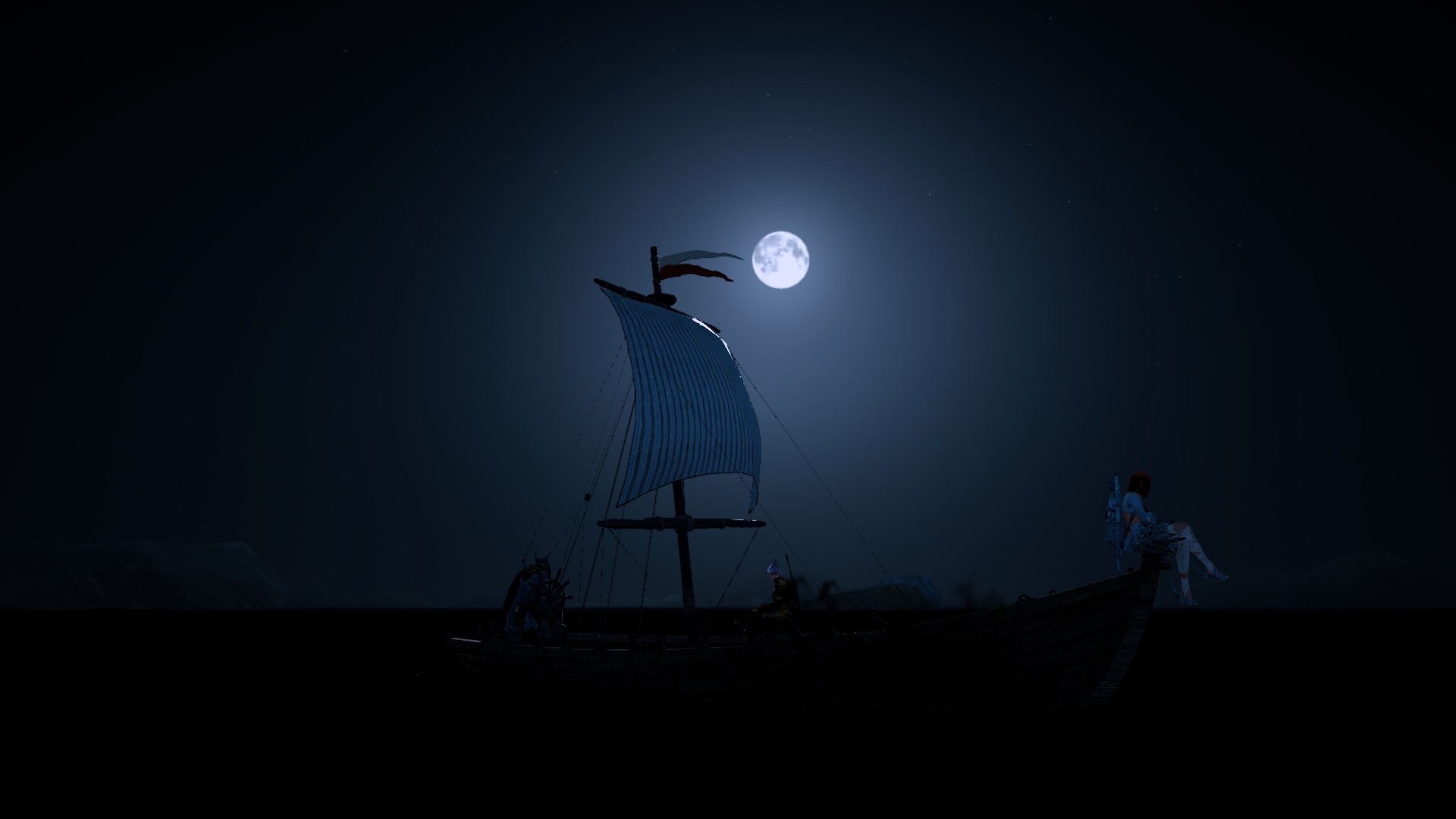 Sailing by moonlight